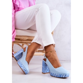 Sergio Leone Lederpumps Maciejka 05441-06 Blau 1