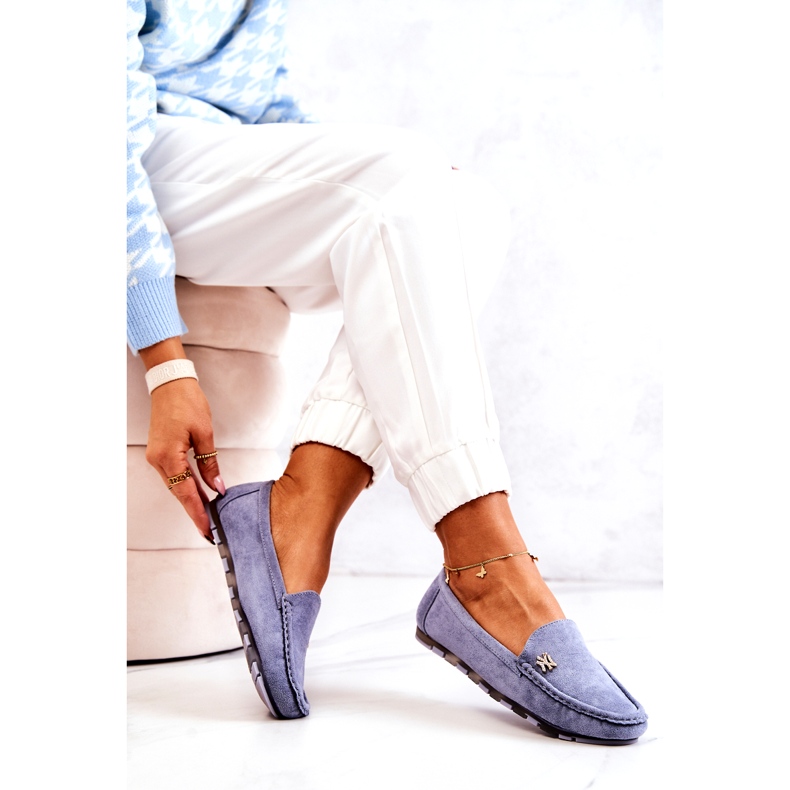 PS1 Damen-Loafer aus Wildleder Blau Madelyn 2