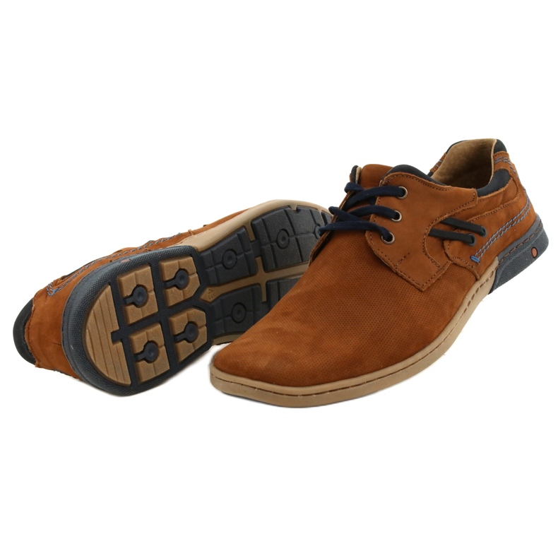 KOMODO Lässige Herrenschuhe 861L DK.Camel braun 4