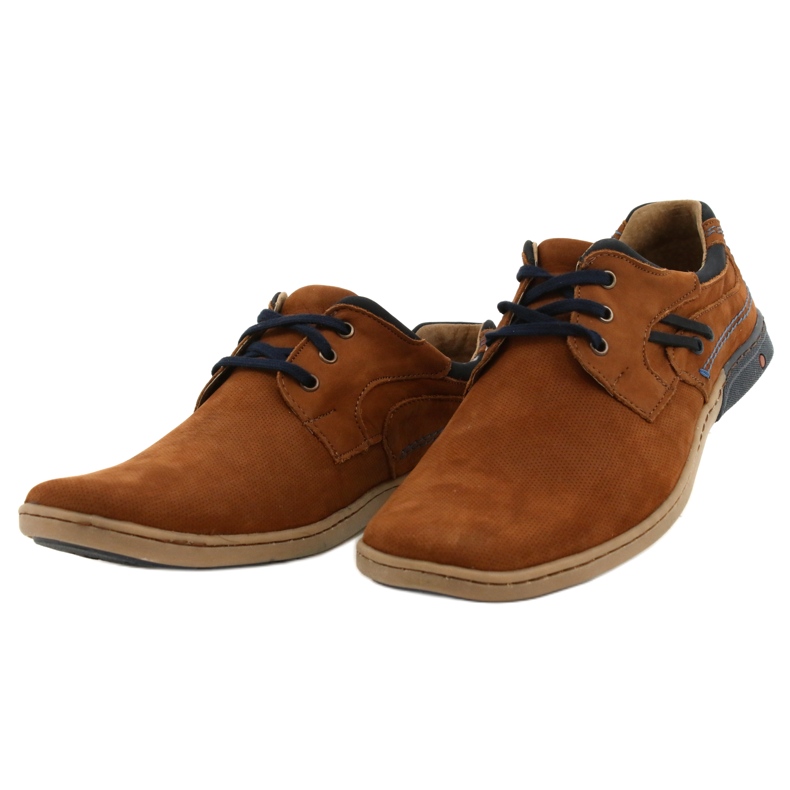 KOMODO Lässige Herrenschuhe 861L DK.Camel braun 2