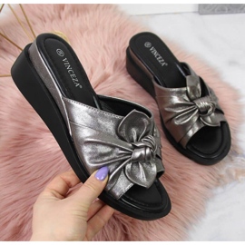 Hausschuhe auf dem Keil Vinceza W JAN115B Silber silber- 1