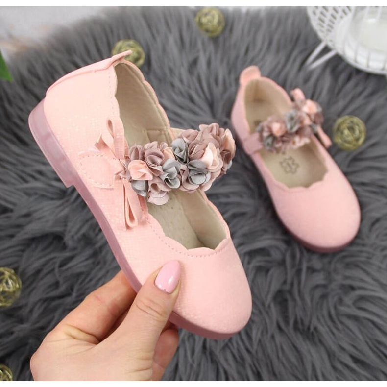 Klettballerinas mit Blumen Vinceza Jr JAN99B rosa 1