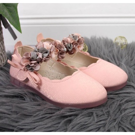 Klettballerinas mit Blumen Vinceza Jr JAN99B rosa 2