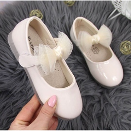 Ballerinas mit Klettverschluss und Schleife Vinceza Jr JAN100B beige 1
