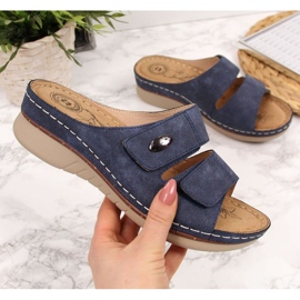Wedges mit Klettverschluss eVento W EVE224A marineblau navy blau 1
