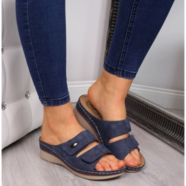Wedges mit Klettverschluss eVento W EVE224A marineblau navy blau 2