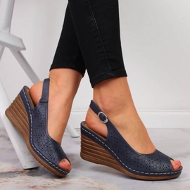 Keilsandalen eVento W EVE349A marineblau 2