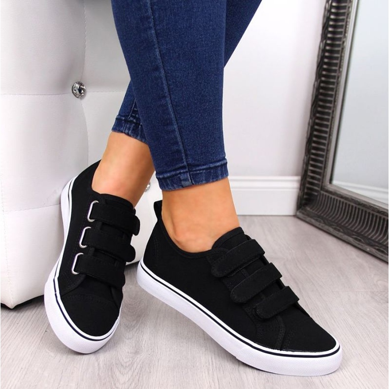 Textilturnschuhe mit Klettverschluss Atletico W ATC336B schwarz 2