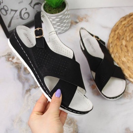 Schwarze Vinceza W JAN106A Keilsandalen 1