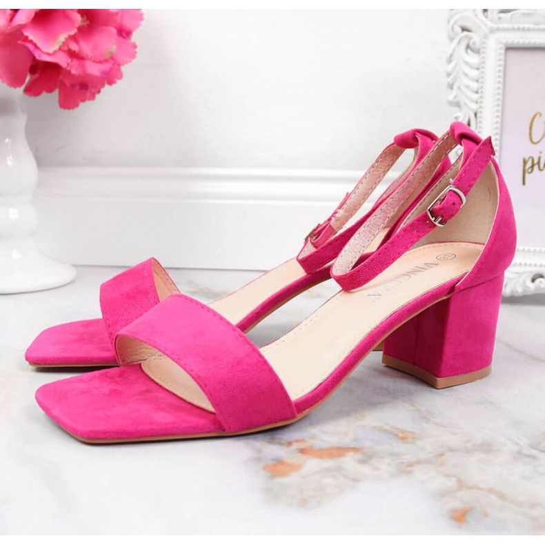 Sandalen auf dem Pfosten von Vinceza W JAN107C rosa 2