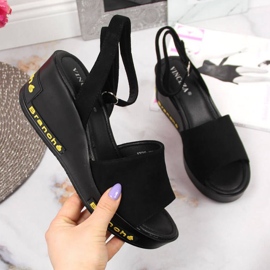 Schwarze Vinceza W JAN108A Keilsandalen 1