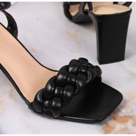 Schwarze Sandaletten mit hohem Absatz Vinceza W JAN114A 2