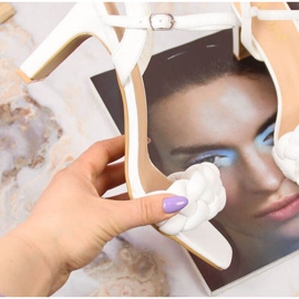 Sandaletten mit hohem Absatz Vinceza W JAN114B weiß 1