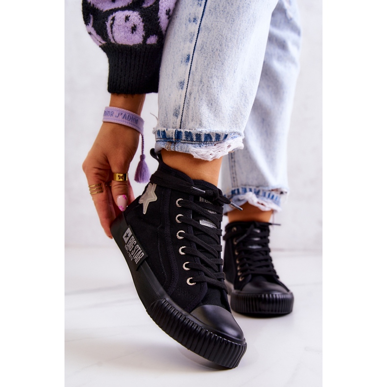 Klassische hohe Turnschuhe Big Star JJ274380 Schwarz 2