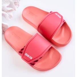 Leichte Kinderhausschuhe Big Star JJ374359 Pink rosa 2