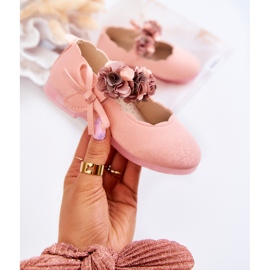 Vinceza Ballerinas für Kinder mit Klettverschluss Pink Caitlin Flowers rosa 1