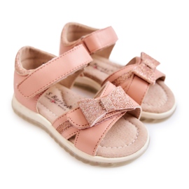 S.Barski Kinderledersandalen mit Klettverschluss Pink Lolly rosa 1