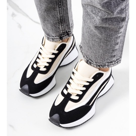 Schwarze Hofste Damen Sneaker beige 1