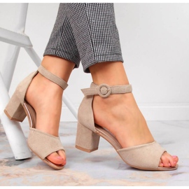 Sandalen auf dem beigen Pfosten Vinceza W JAN96D 2