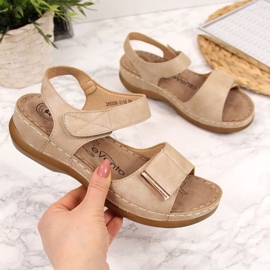 Sandalen mit Klettverschluss eVento W EVE223A beige 1