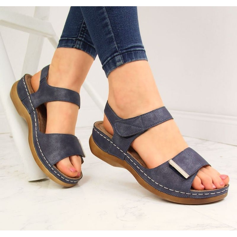 Sandalen mit Klettverschluss eVento W EVE223C marineblau 2