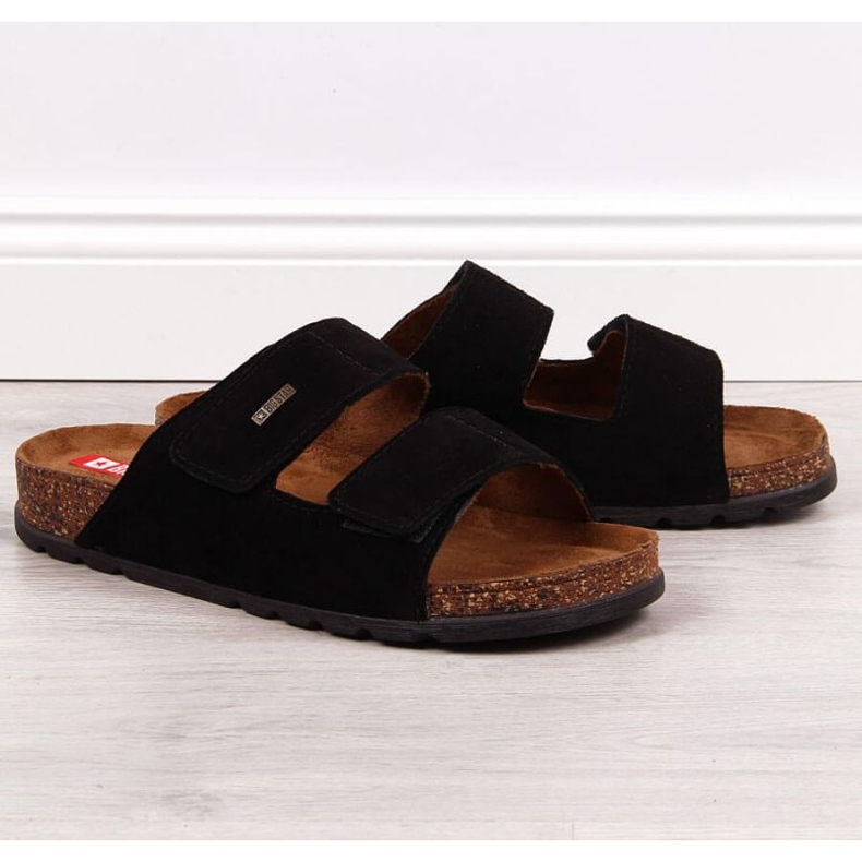 Ledersandalen mit Klettverschluss Big Star M JJ176001 schwarz 1