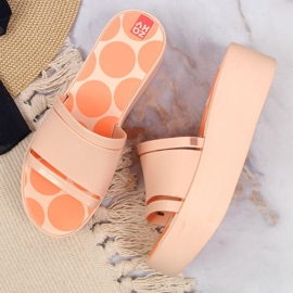 Gummipantoffeln auf der Plattform Zaxy W INT1708A nackt rosa 2