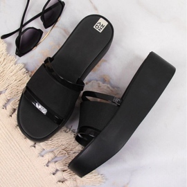 Gummipantoffeln auf der Plattform Zaxy W INT1708B schwarz 2