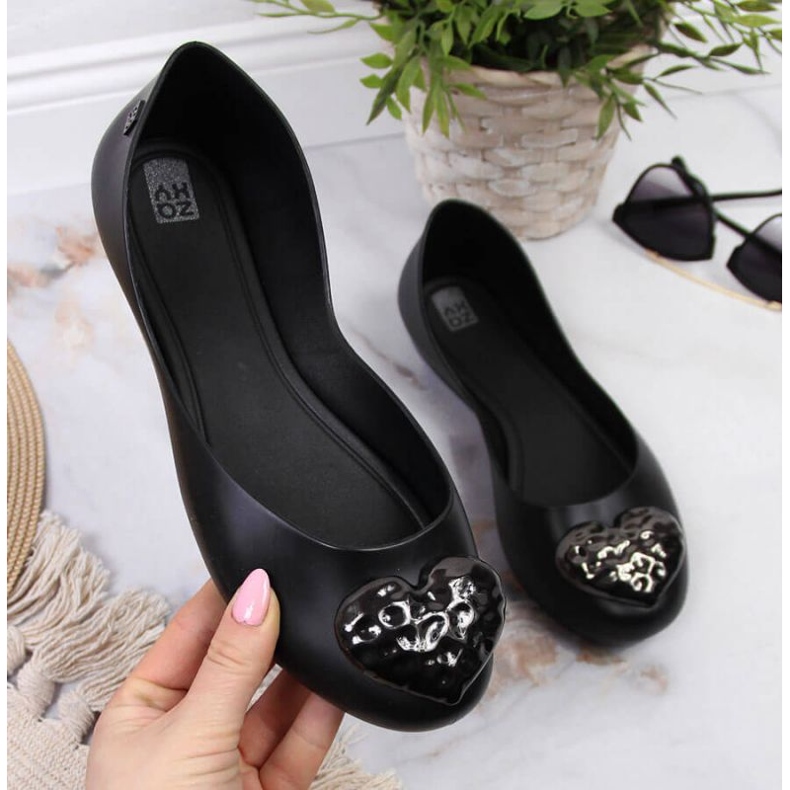 Meliski Ballerinas mit Zaxy-Herz W INT1711B schwarz 1