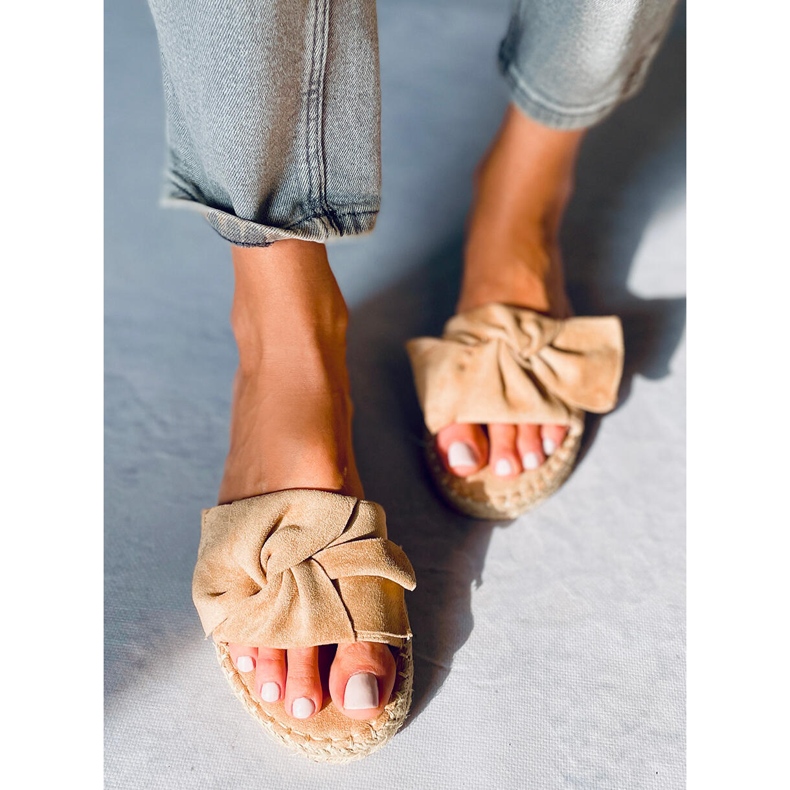 Baina Camel Espadrilles Hausschuhe beige 1