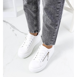 Weiß-silberne Damen-Turnschuhe von Tamis 1