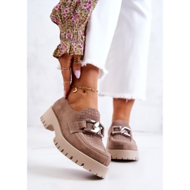 PL5 Modische Suede Loafer Dunkelbeige Rayhan Schuhe 1