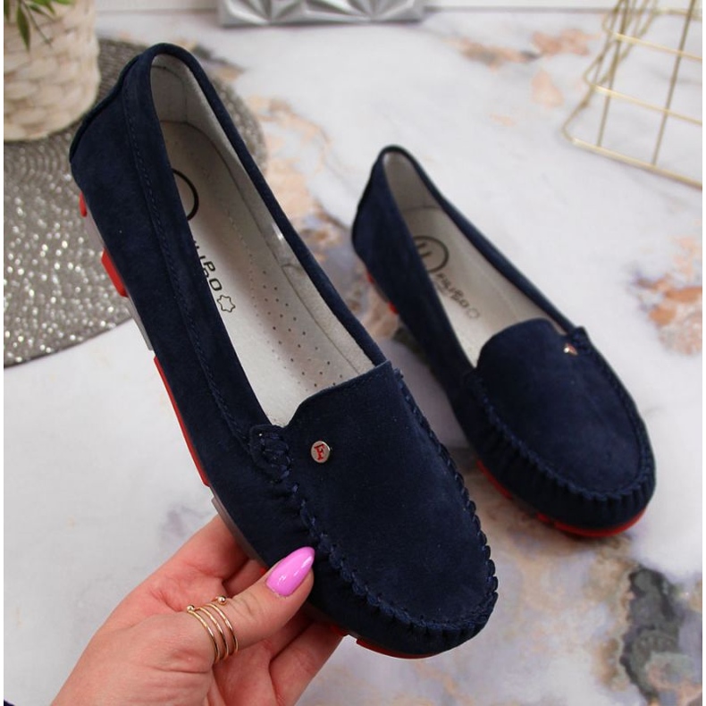 Wildleder-Loafer Filippo W PAW201D marineblau navy blau 1