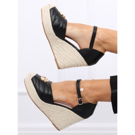 Aika Schwarze Keilsandalen 1