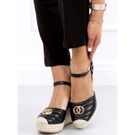 Aika Schwarze Keilsandalen 2