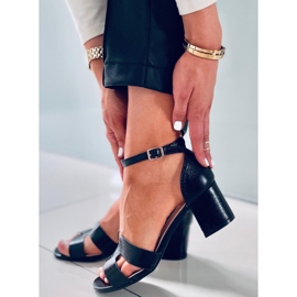 Nabila Schwarze Sandaletten mit hohem Absatz 2