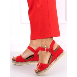 Espadrilles auf den Keilsandalen Boseda Red rot 1