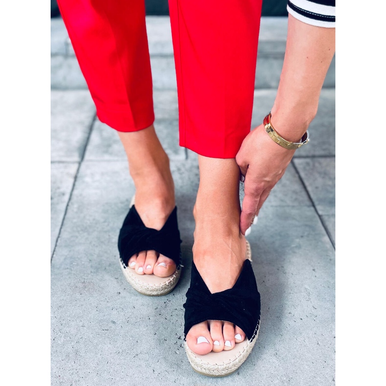 PA1 Teit Schwarze Espadrilles 1