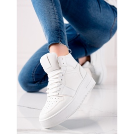 Renda High-Top-Turnschuhe auf der Plattform weiß 1