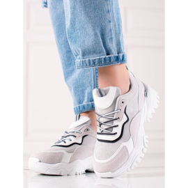 TRENDI Modische Turnschuhe grau mehrfarbig 1