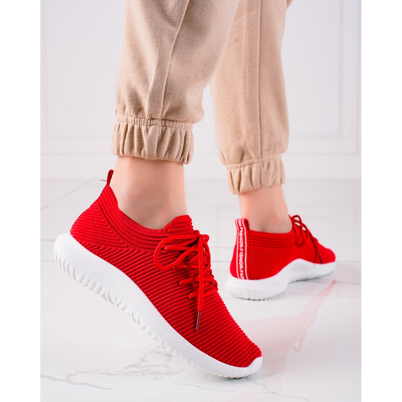 TRENDI Leichte Sport-Sneaker rot 1