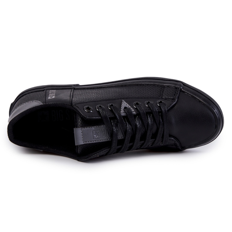 Herren Leder Sneakers Big Star JJ174227 Schwarz 1