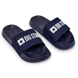 Herrenhausschuhe Big Star JJ174507 Marineblau navy blau 2