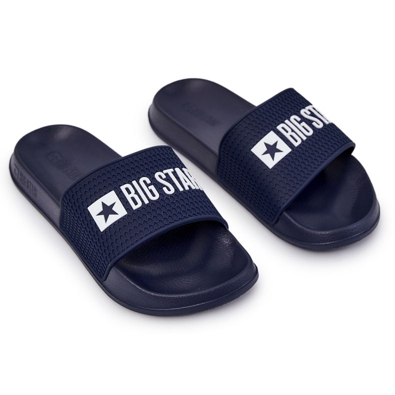Herrenhausschuhe Big Star JJ174507 Marineblau navy blau 2
