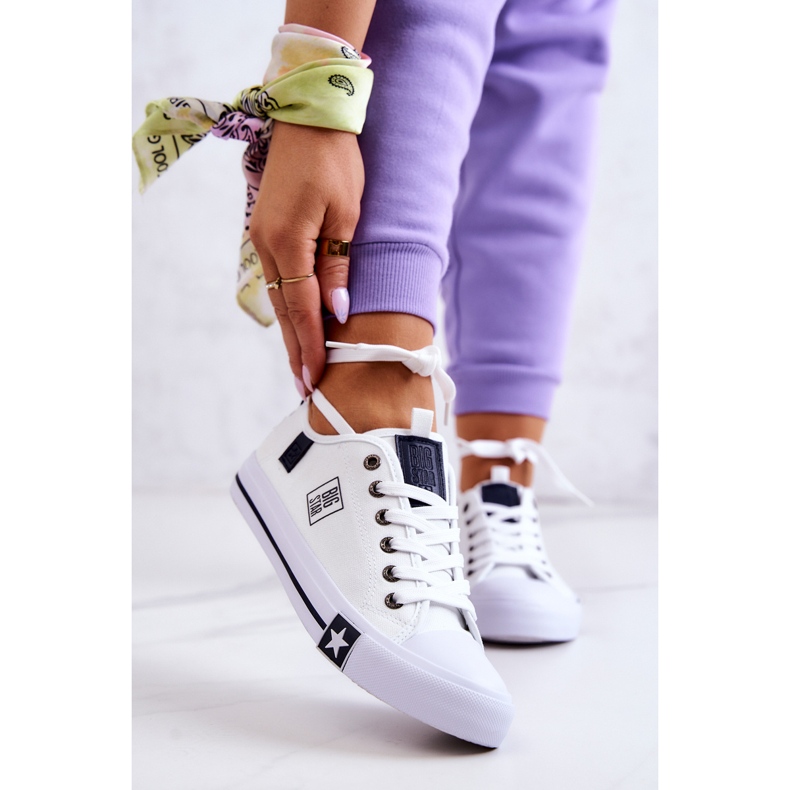 Klassische Low Sneakers Big Star JJ274255 Weiß 1