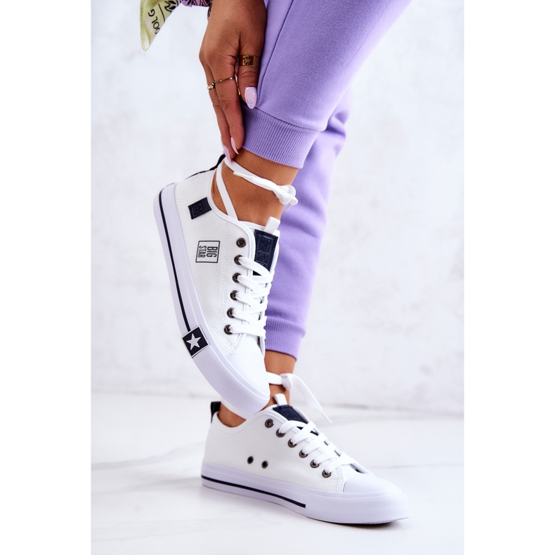 Klassische Low Sneakers Big Star JJ274255 Weiß 2