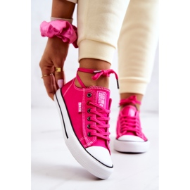 Damen Low Sneakers Big Star JJ274A005 Fuchsia rosa 2