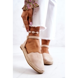 PE1 Damen-Espadrilles mit Schnalle Hellbeige Bonetti braun 1