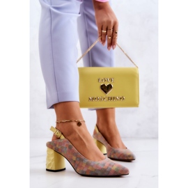 Wildlederpumps On A Post Maciejka 05427-39 Mehrfarbig gelb 2