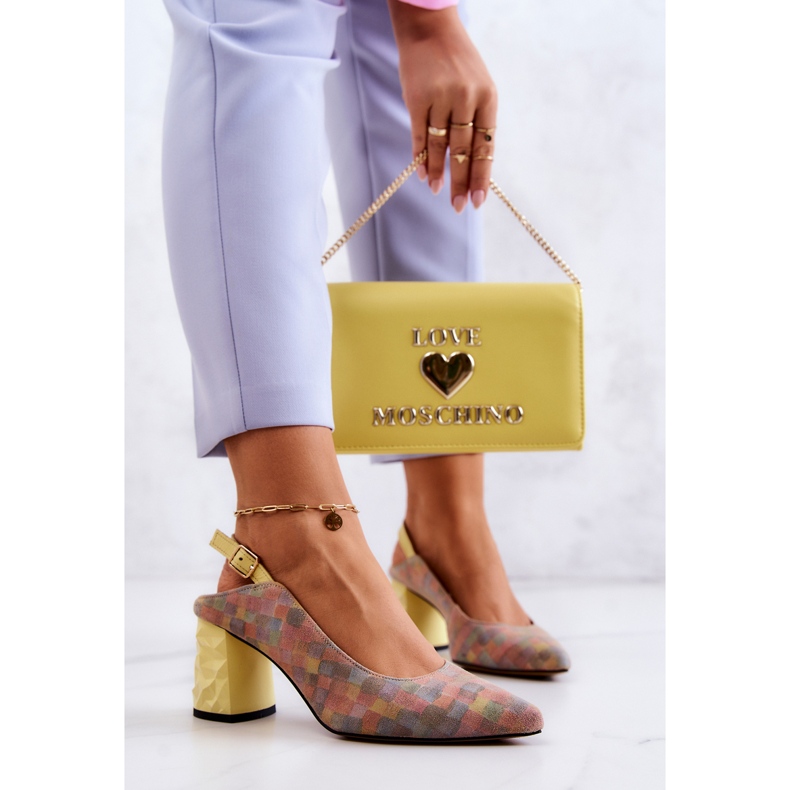 Wildlederpumps On A Post Maciejka 05427-39 Mehrfarbig gelb 2